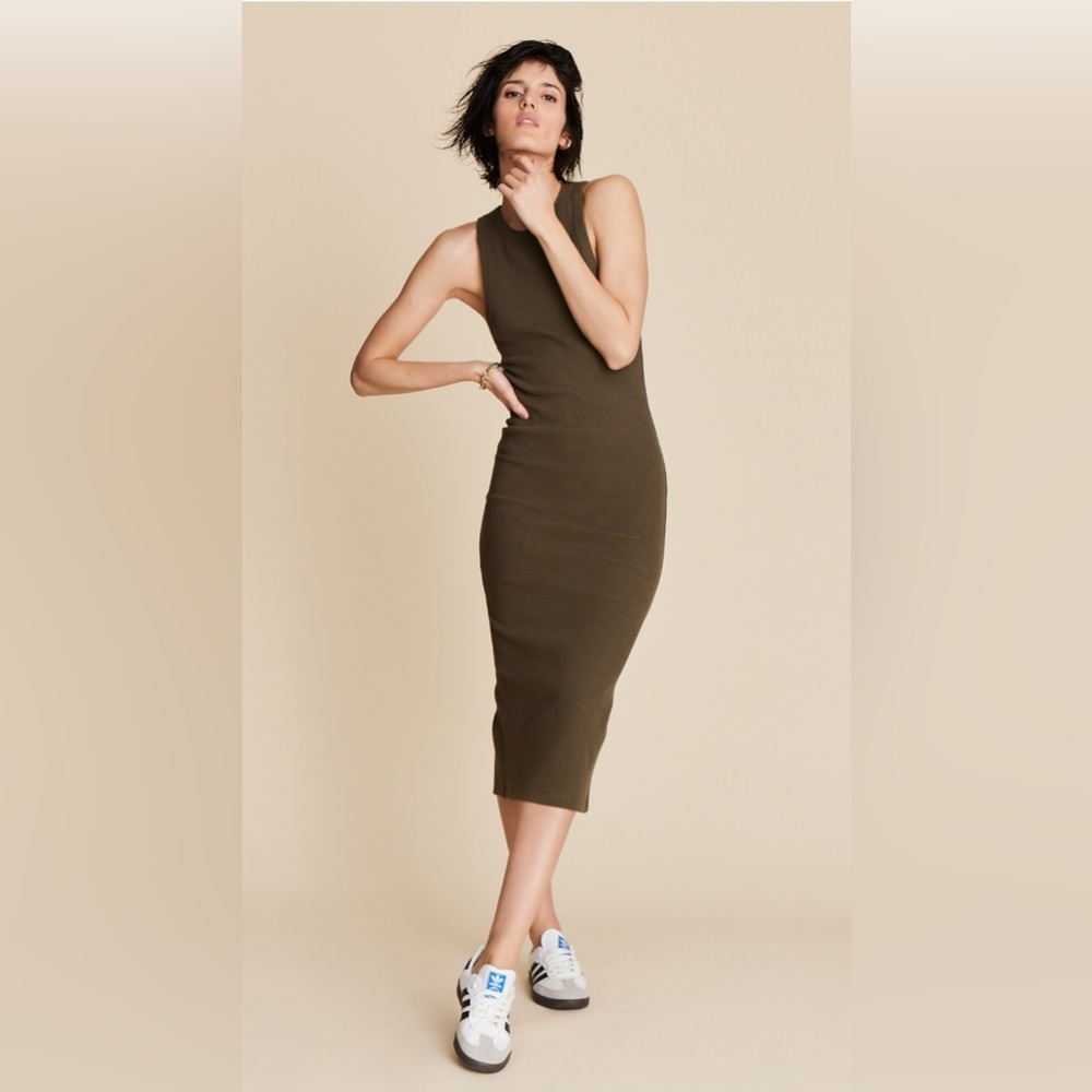 Sold Out NYC Not So Basic Dress Olive Size M